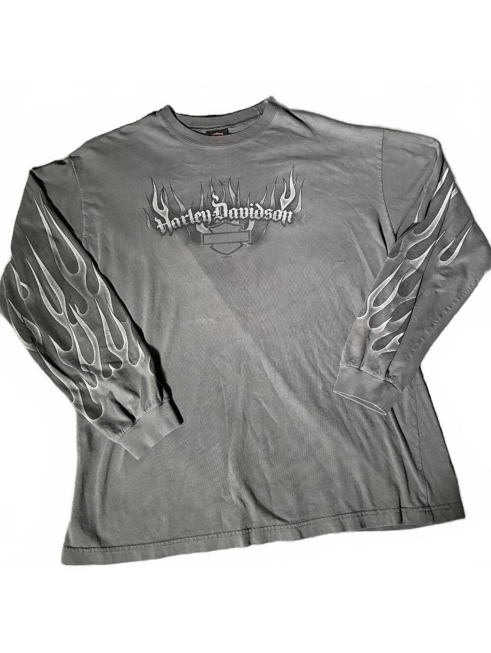 Harley Davidson Classic Logo Flame Sleeves XL Men’s Fort Worth Texas Motorcycle